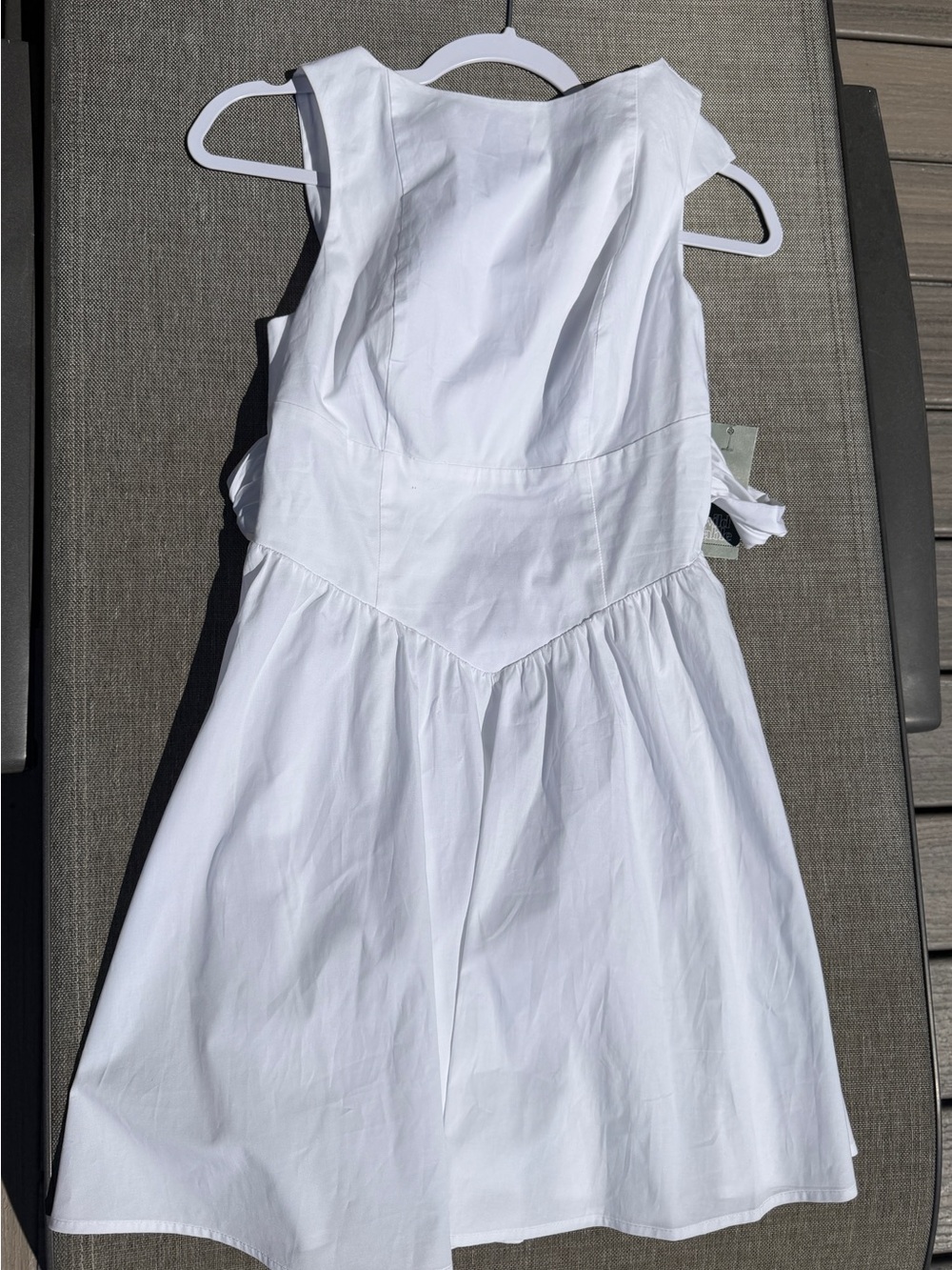 NWT Classic Elegant A New Day Target White Sleeveless Women’s Dress Tie Bow back